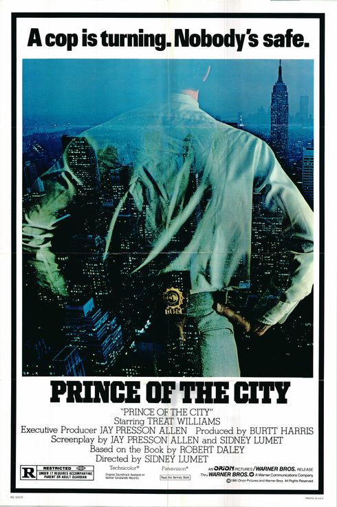 prince of the city 1981 one sheet poster folded